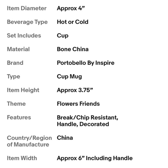 Portobello by Inspire Cherish Yesterday,Dream Tomorrow Cup Mug Flowers England - Picture 9 of 9